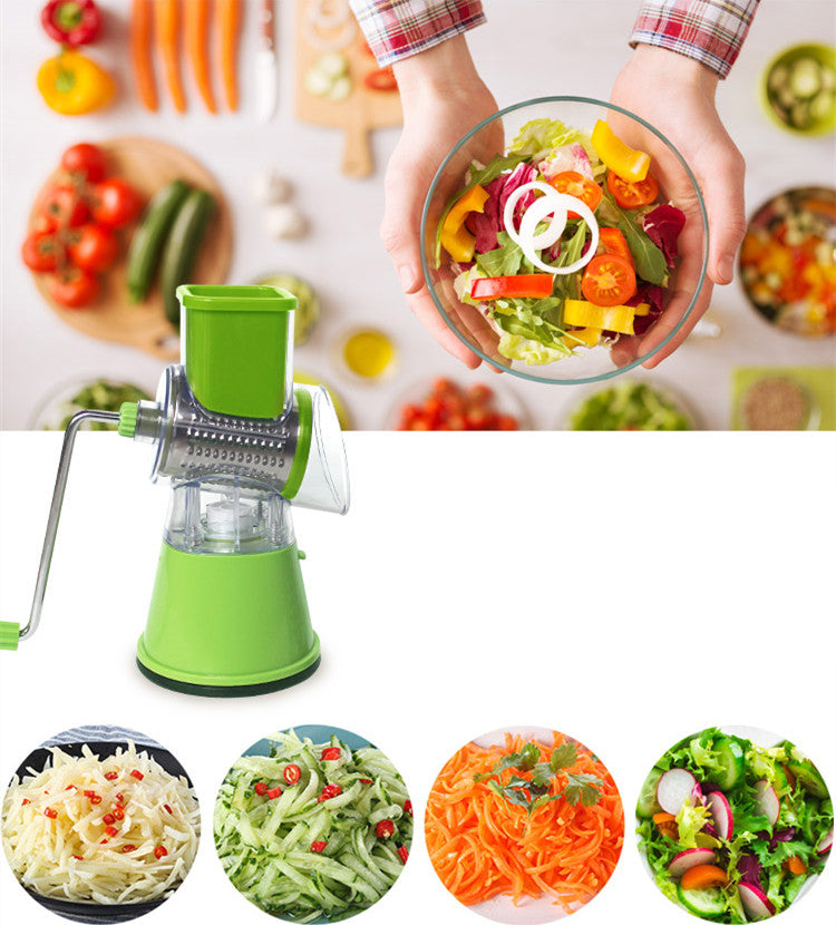 Multifunctional Manual Vegetable Spiral Slicer Cutter with Premium Hand Rotary Grater Drum Rs 1999