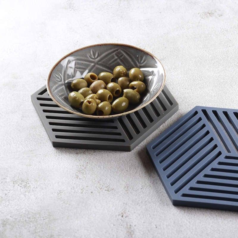 Hexagon Trivet - Cool Grey