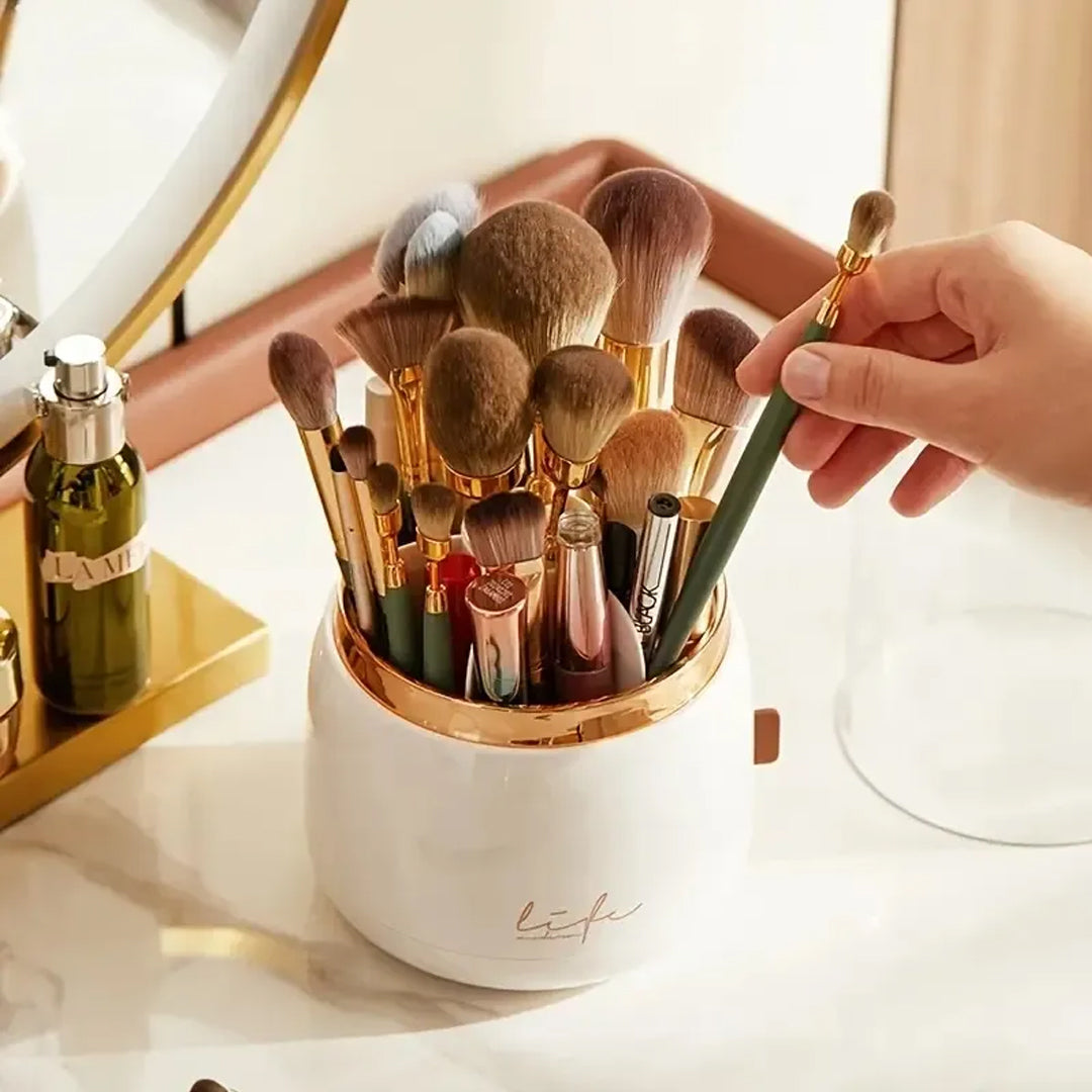 360° Luxury Rotating Makeup Brush Organizer