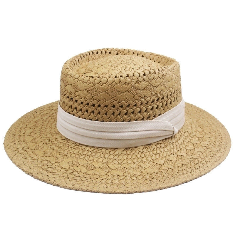 Women's Vacation Solid Color Big Eaves Straw Hat