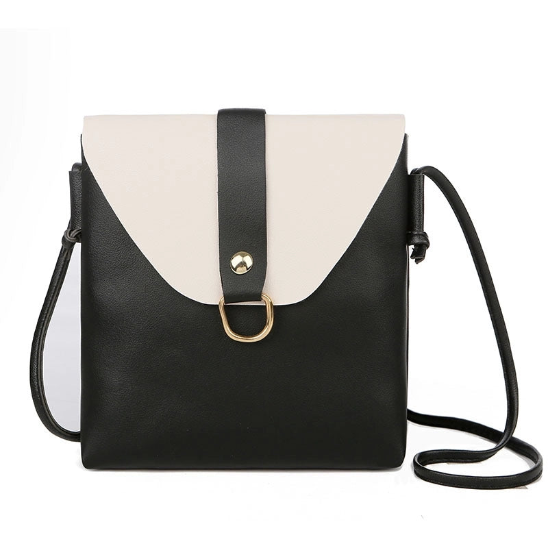3 Pieces Women's Medium Pu Leather Solid Color Basic Square Flip Cover Crossbody Bag