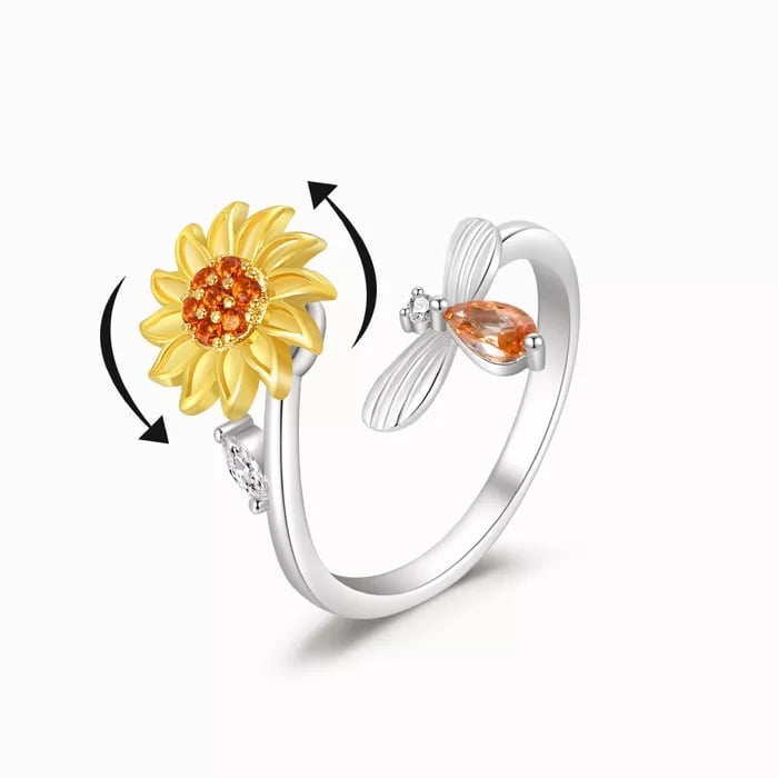 🌻To My Daughter - Sunflower Fidget Ring