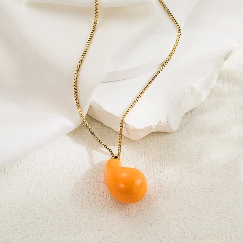 Elegant Minimalist Water Droplets 304 Stainless Steel Plating Stainless Steel Necklaces