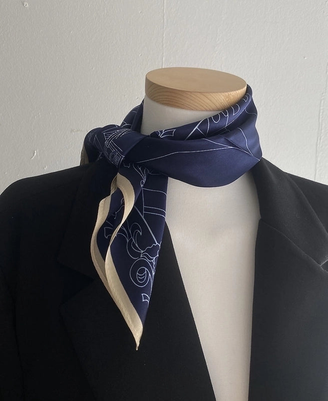 Women's Elegant Printing Silk Printing Silk Scarf