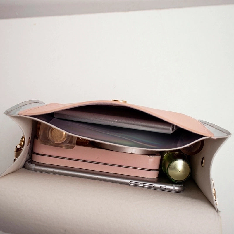 Women's Small Pu Leather Colorful Star Elegant Streetwear Square Flip Cover Shoulder Bag Crossbody Bag Square Bag