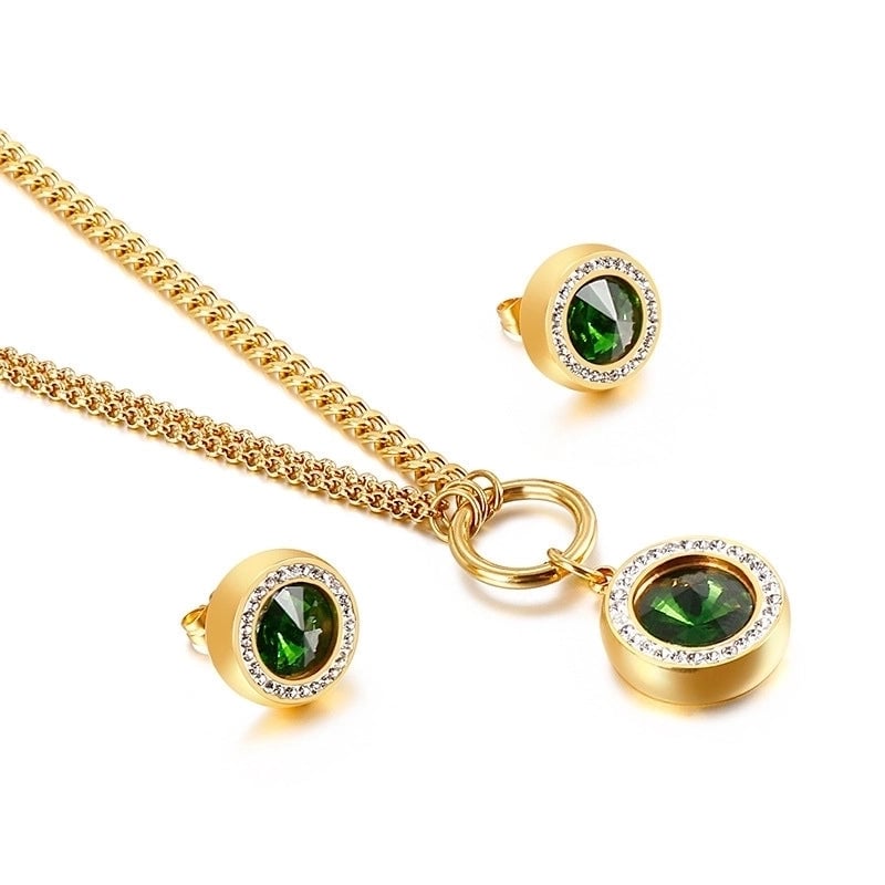 Titanium Steel 18K Gold Plated Fashion Plating Heart Titanium Steel
