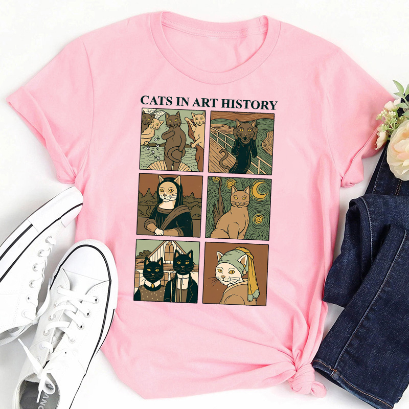 Cat In Art History Teacher T-Shirt