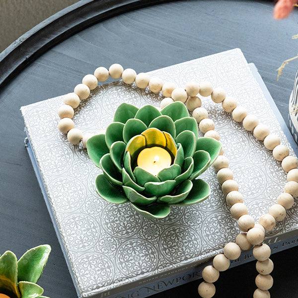 Succulent Tealight Holder - Green