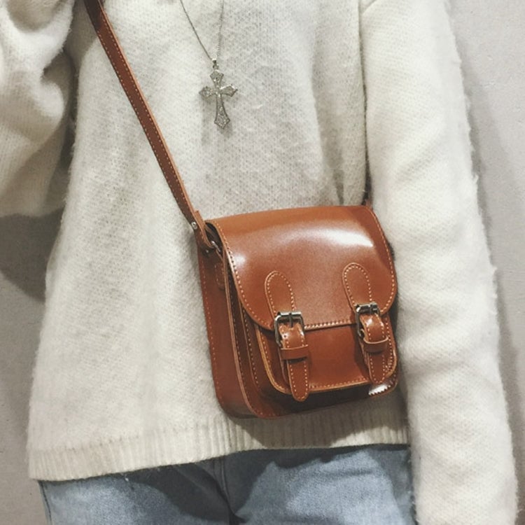 PU Leather Buckle Messenger Bag