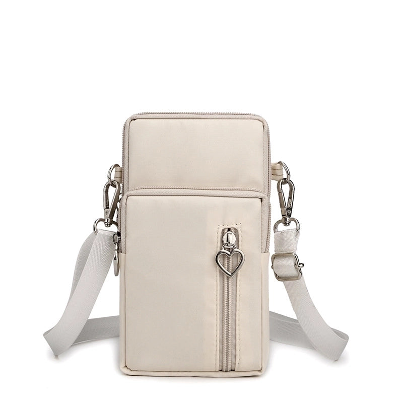 Women'S Nylon Solid Color Fashion Zipper Phone Wallet
