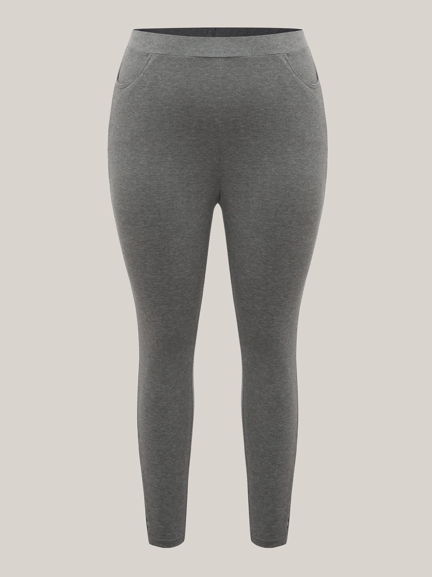 Heathered Mid-Rise Skinny-Fit Leggings