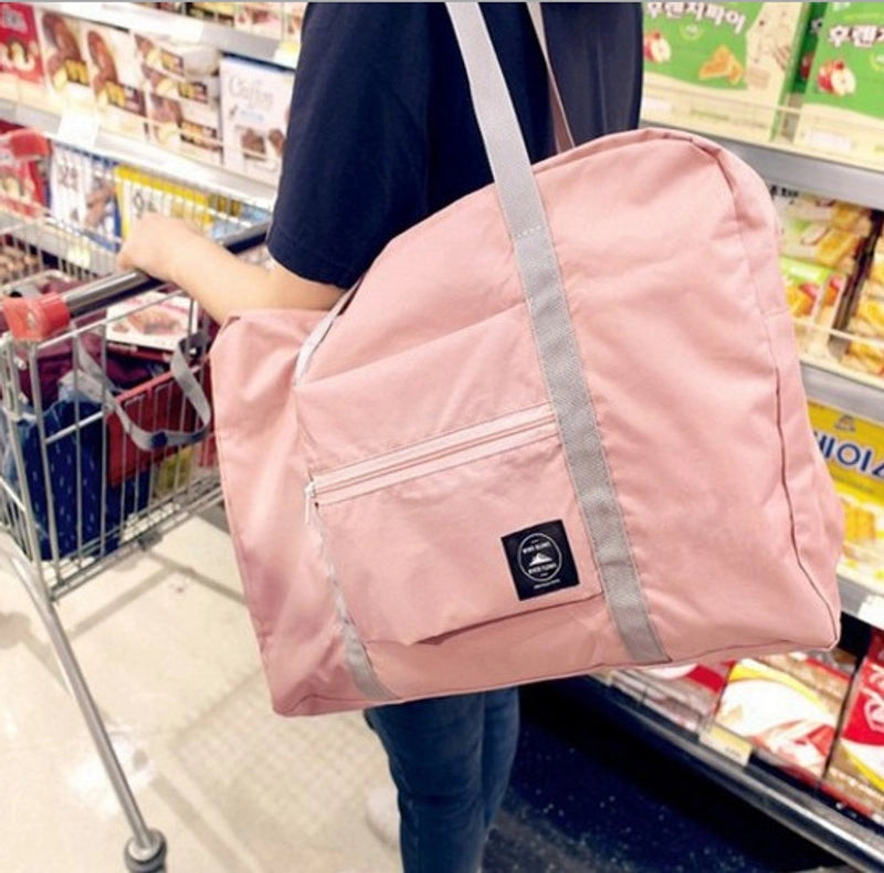 Travel Handbag Luggage Travel Storage Bag Large Capacity Shoulder Bag Waterproof Folding Bag Set Tie Rod For Hair