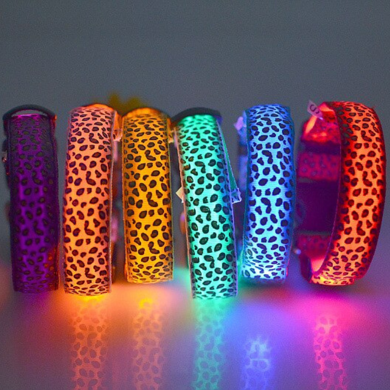 Leopard Light Flash Collars