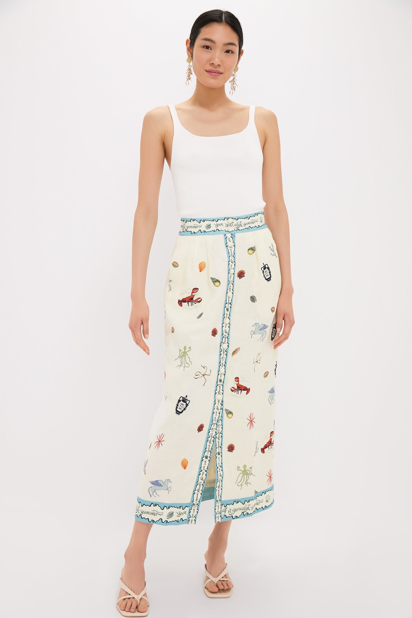 Multi Sandy Embroidered Skirt