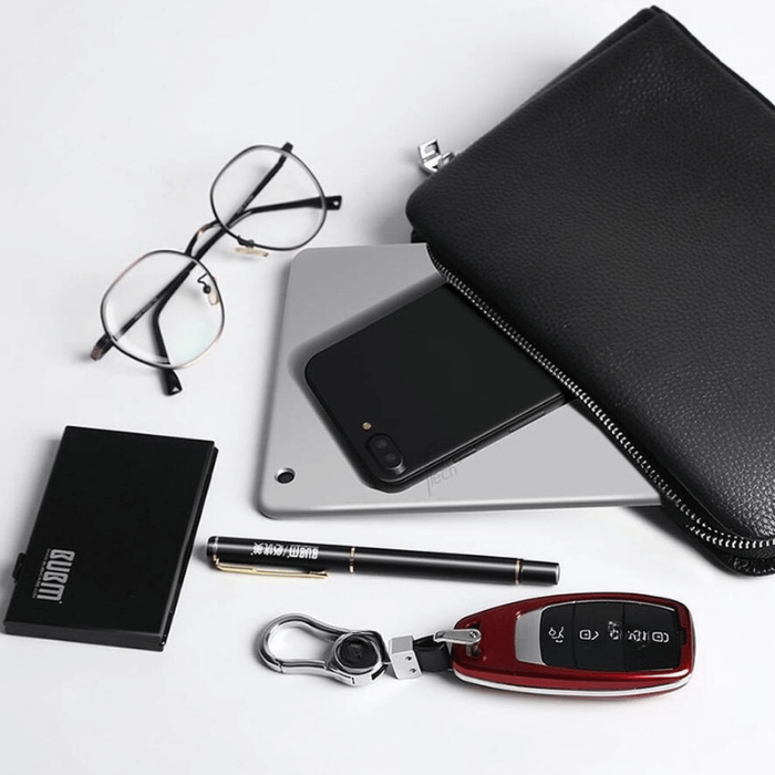 Premium Leather Fingerprint Man Bag