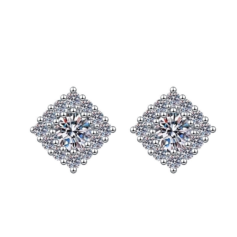 1 Pair Sweet Minimalist Round Heart Shape Bow Knot Plating Inlay Copper Zircon Silver Plated Drop Earrings