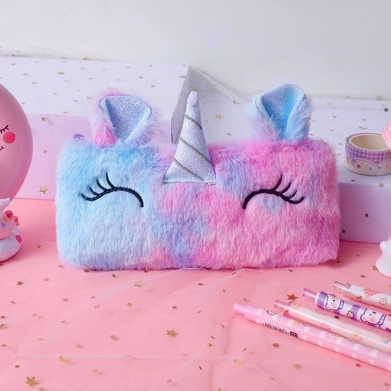 New Plush Cartoon Pencil Case Kid's Bag