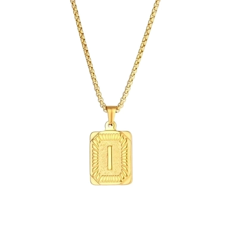 Fashion Letter Stainless Steel Pendant Necklace Plating Stainless Steel Necklaces