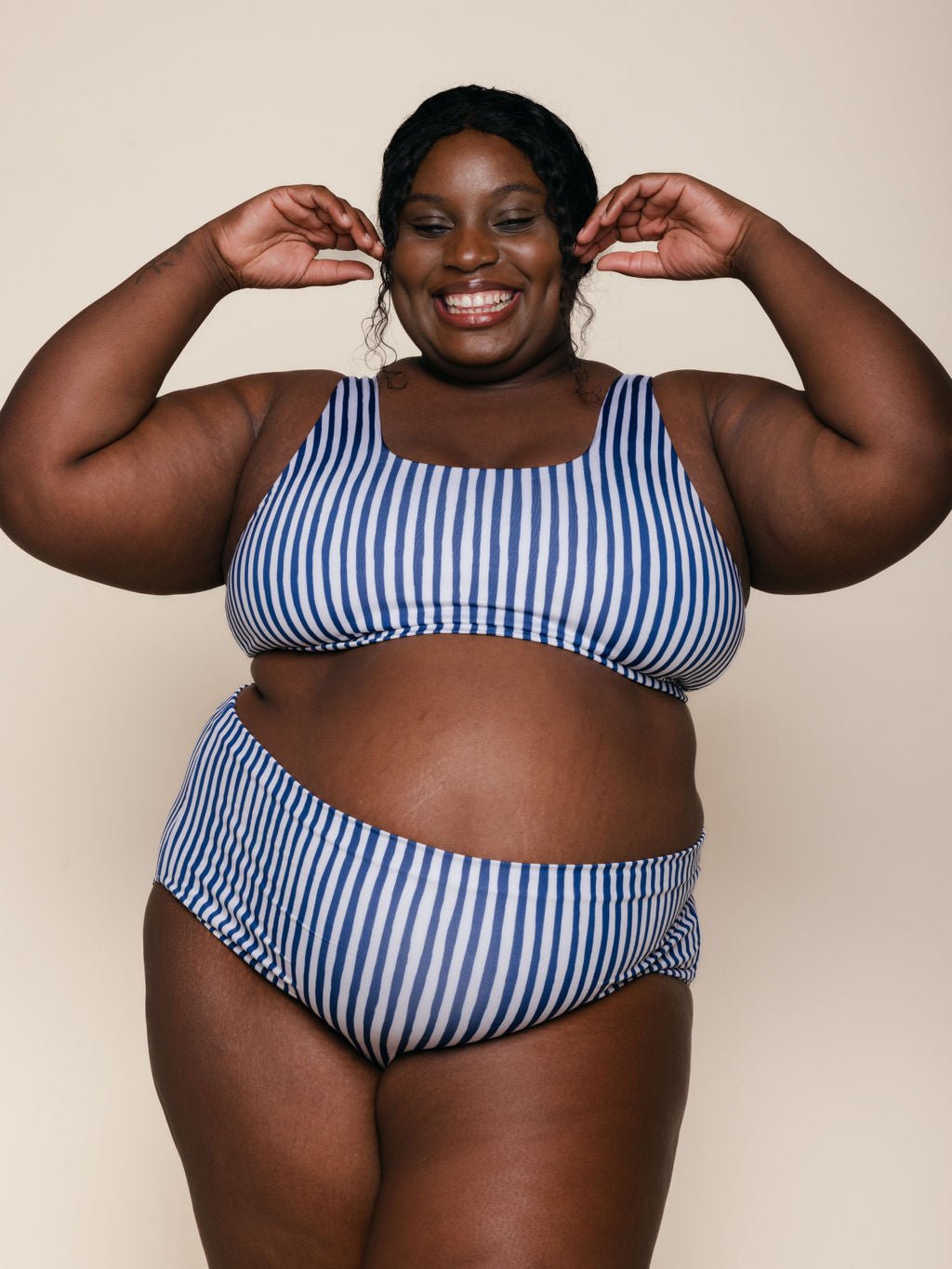 High Waisted Full Coverage Bottoms in Amalfi