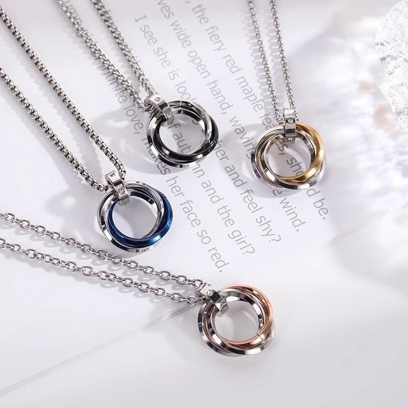 Fashion Geometric Titanium Steel Plating Pendant Necklace 1 Piece