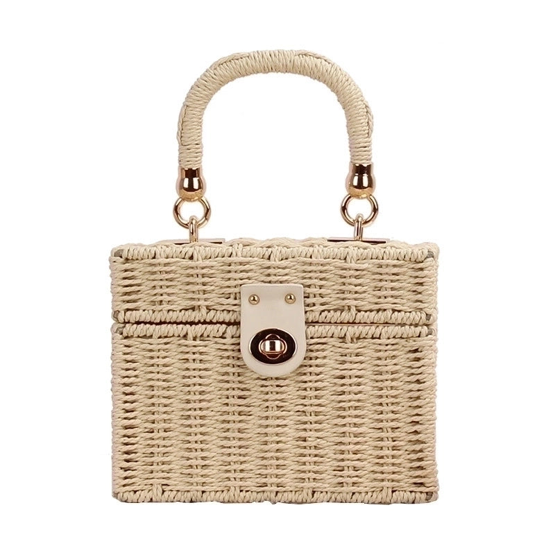 Women's Small Spring&summer Straw Basic Straw Bag