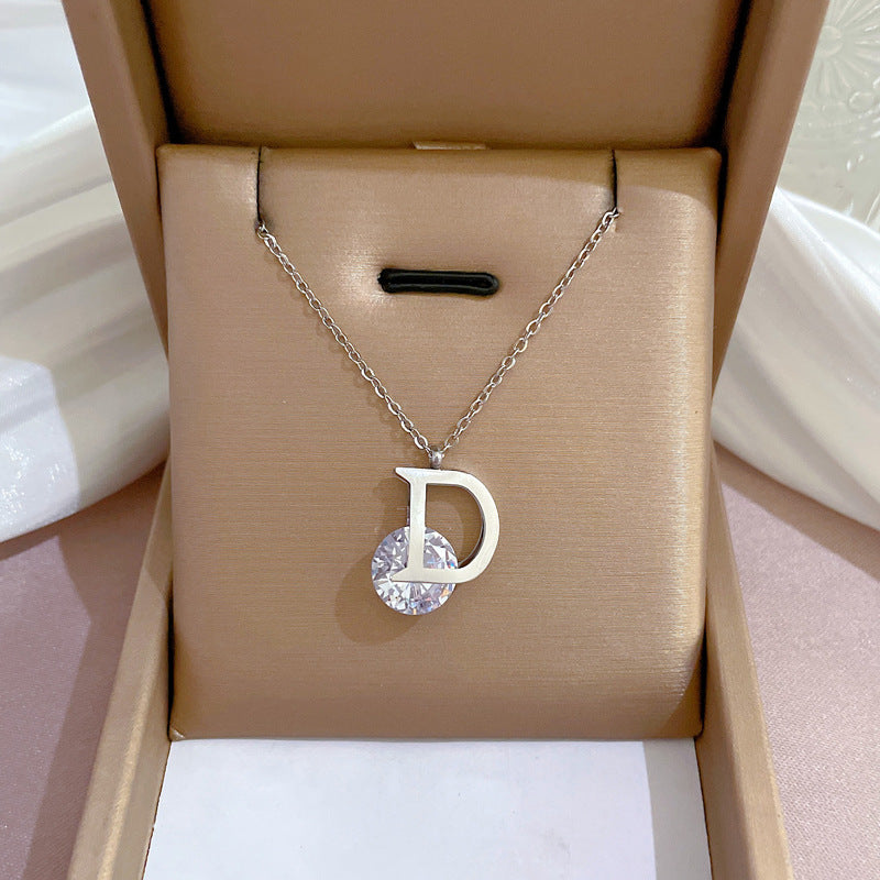 2 Pieces Cartoon Leaf Gourd Lily Of The Valley Geometric Titanium Steel Electroplating Necklaces