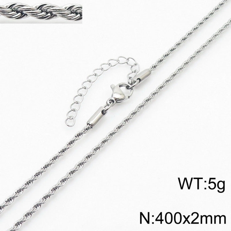 Minimalist Twist Stainless Steel Plating Necklace