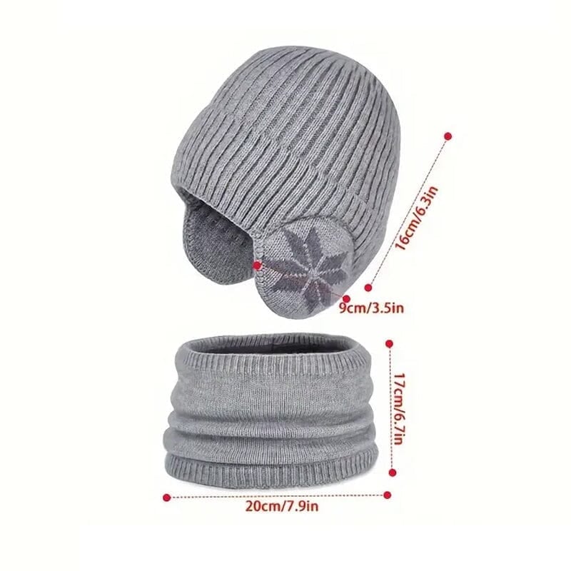 Winter Beanie Hat Scarf Sets Warm Knit Hat