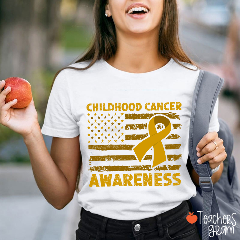 Childhood Cancer Awarenwss Teacher T-Shirt