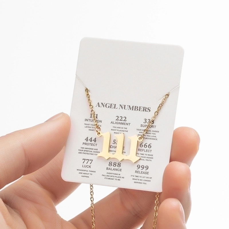 Retro Letter 201 Stainless Steel 18K Gold Plated Plating Stainless Steel Necklaces