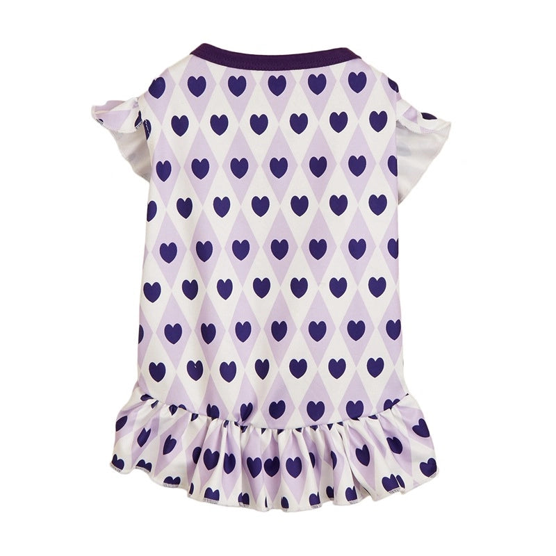Cute Polyester Heart Shape Pet Clothing