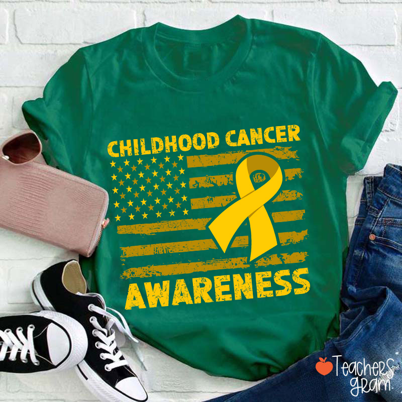 Childhood Cancer Awarenwss Teacher T-Shirt