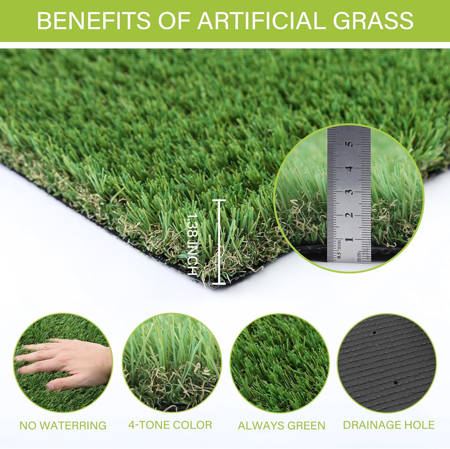 Dogs Grass for Potty Training. Artificial Grass for Dogs Puppy Fake Grass Pads 3×5ft Large Dogs Supplies Pets Litter Rugs for Puppy Training