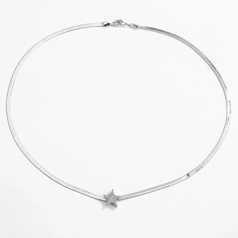 Fashion Heart Stainless Steel Copper Plating 18K Gold Plated Necklace
