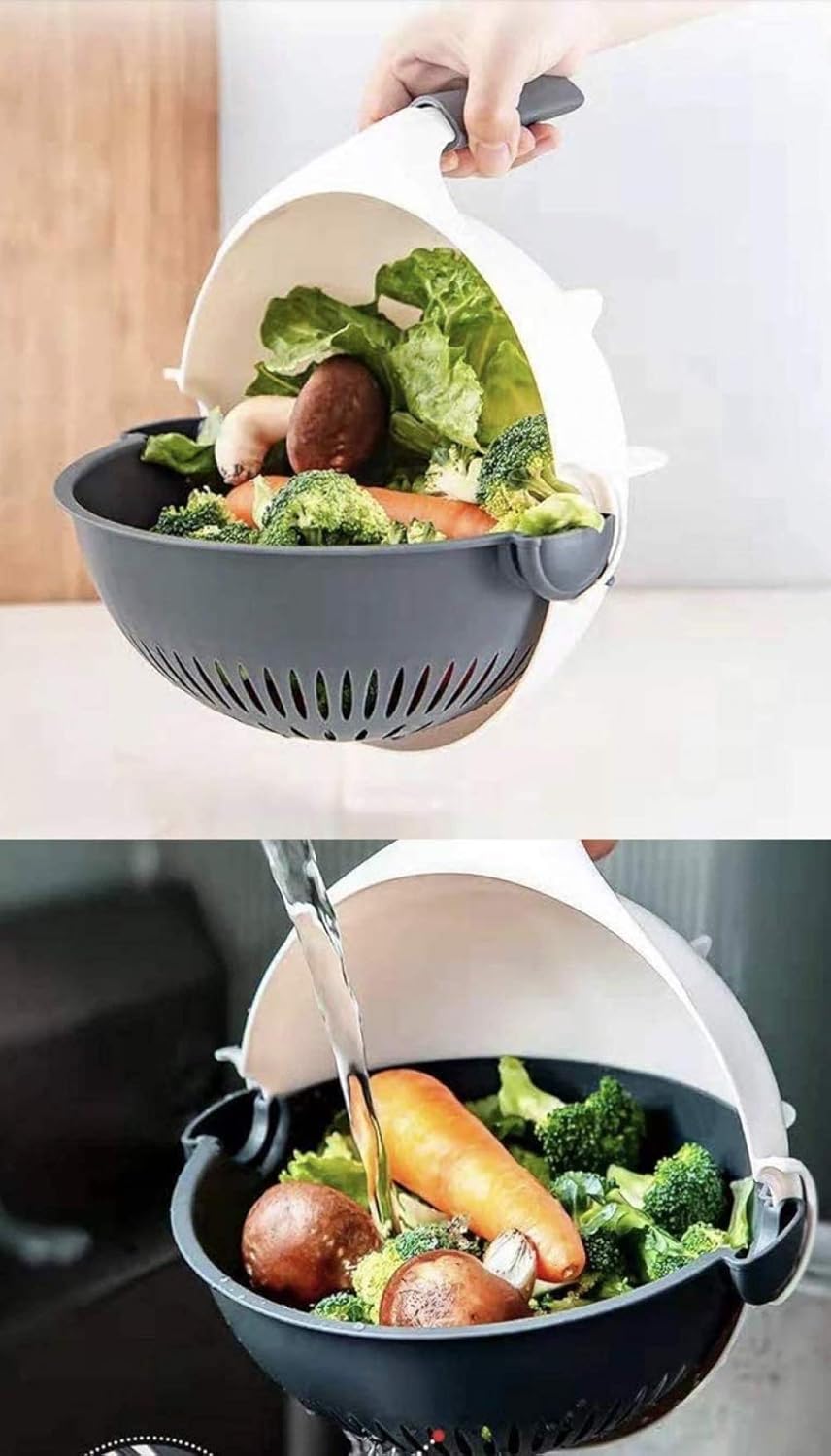 Rotary Vegetable Cutter. 9 in 1 Basket