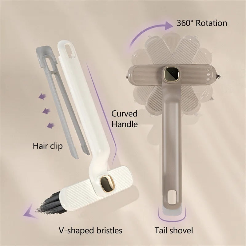 ROTATING CLEANING BRUSH WITH TWEEZERS