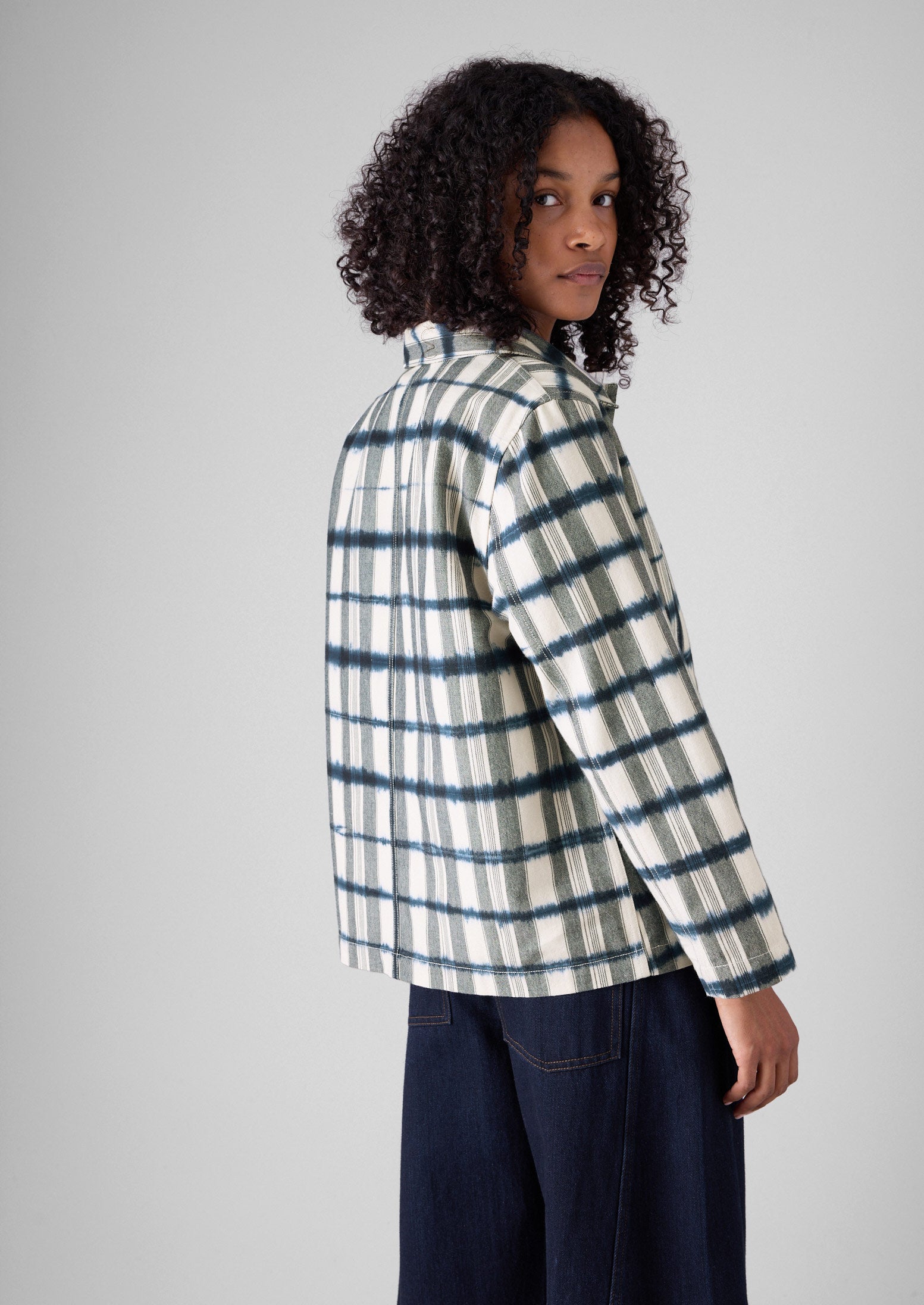 Edo Stripe Jacket | Indigo/Ivory