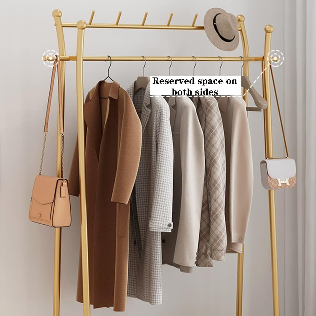 Double Rod Clothing Garment Rack. Hanging Clothes Rack With Bottom Shelf For Bedroom Living Room