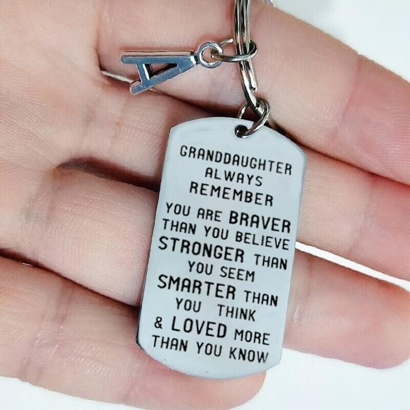 Promotion 49% OFF⇝ 💓 To My Grandson Granddaughter  Gift Lettering Keychain