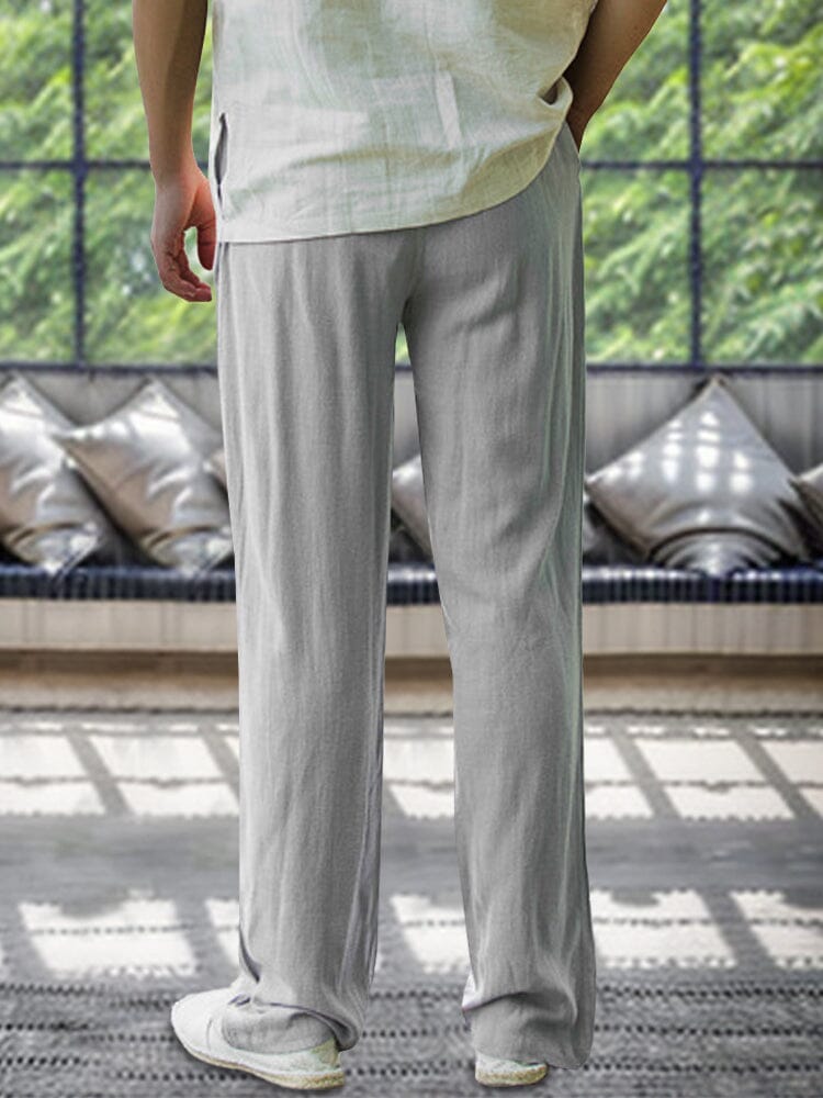 Leisure Cotton Linen Drawstring Pants