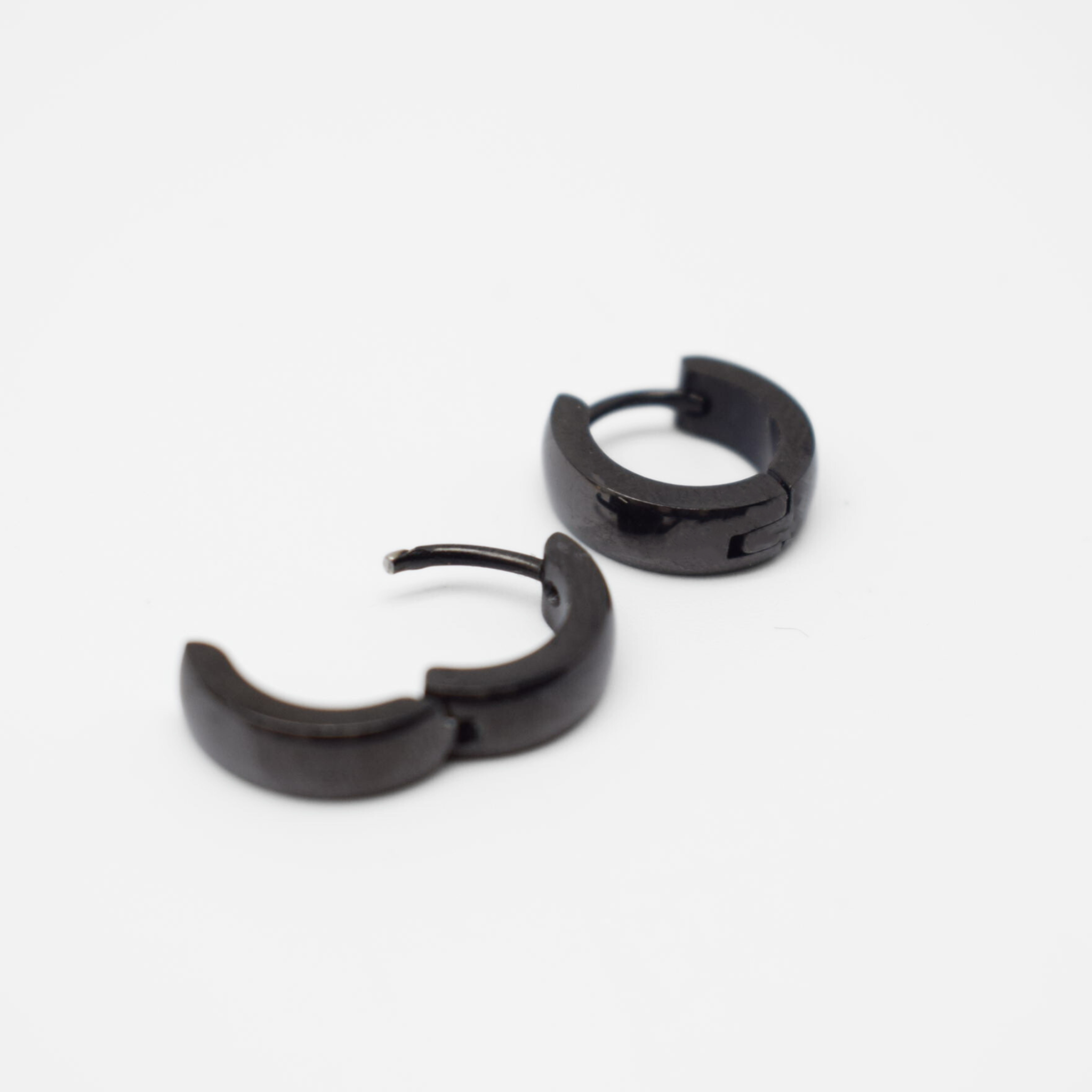 10mm Chunky hoops - Black