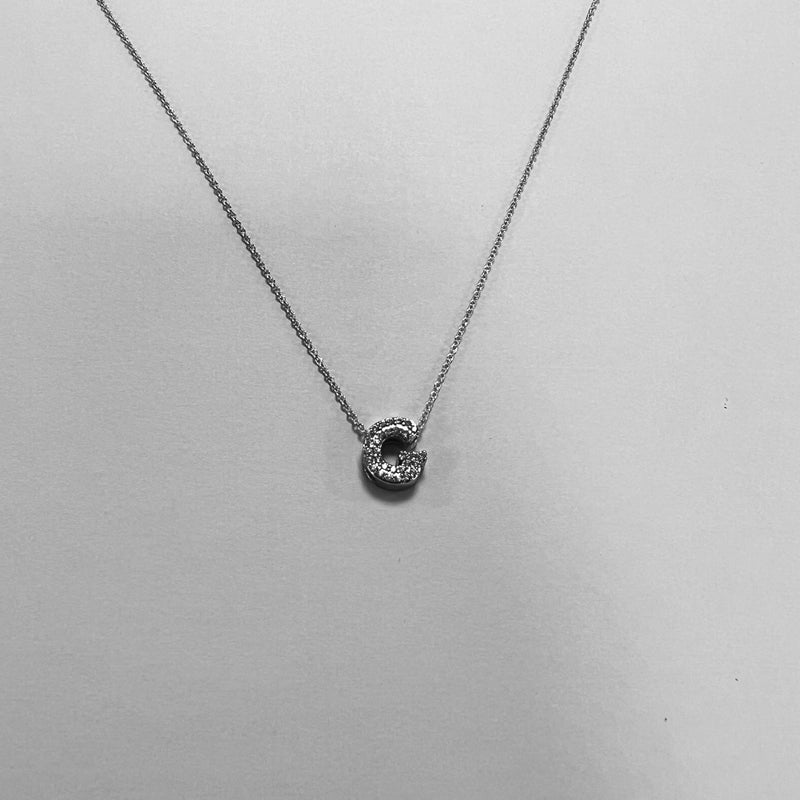 Minimalist Letter Copper Zircon Necklace In Bulk