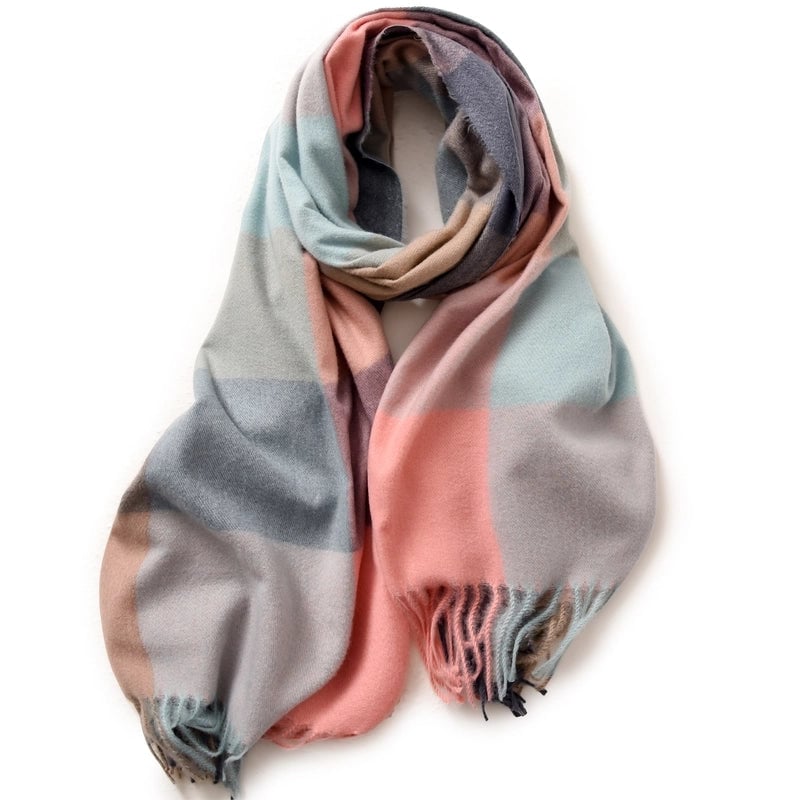 Women's Minimalist Color Block Polyester Printing Scarf