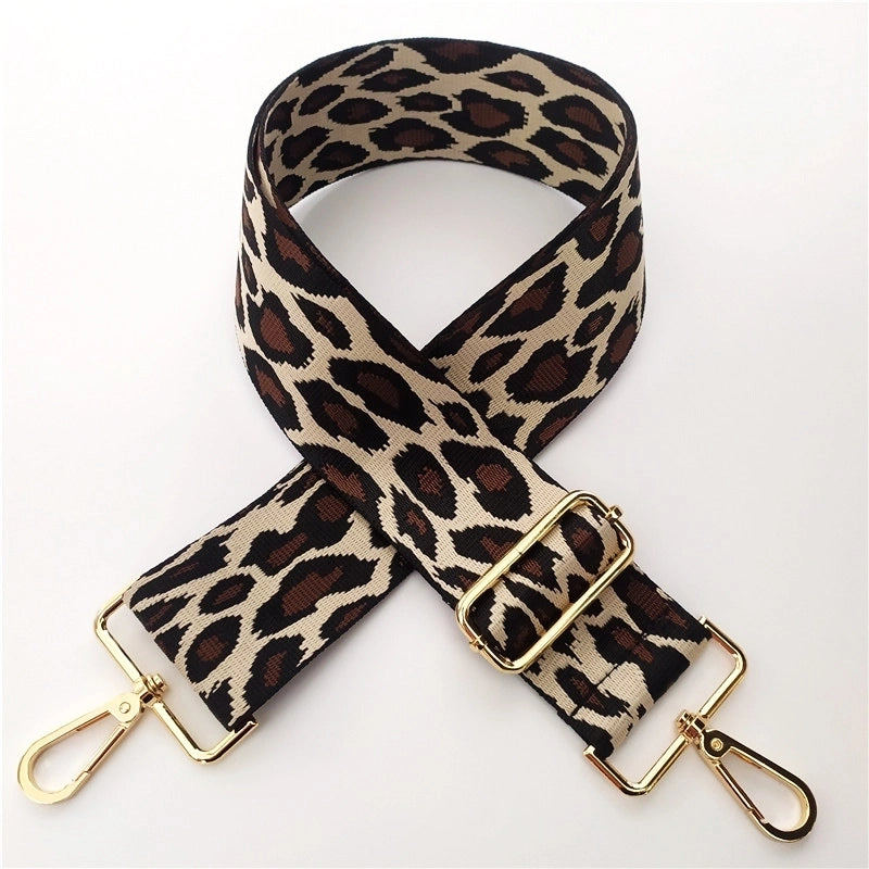 New Widened Thick Leopard Jacquard Webbing Accessories Straps