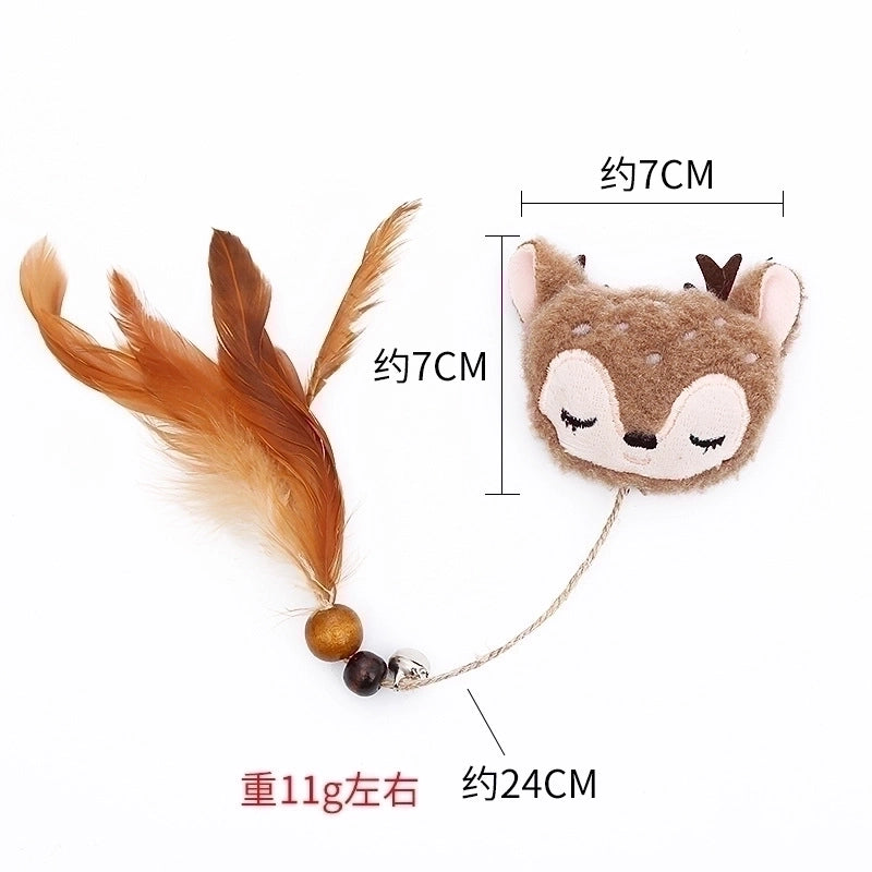 Pet Cat Toy New Cartoon Avatar Plus Feather Catnip Pet Supplies