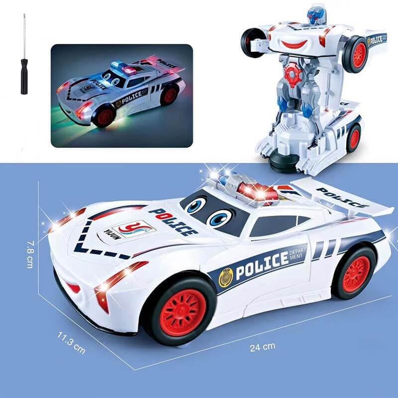 🎁Christmas Hot Sale 49% OFF🔥Electric Universal Deformation Police Toy Car🚗