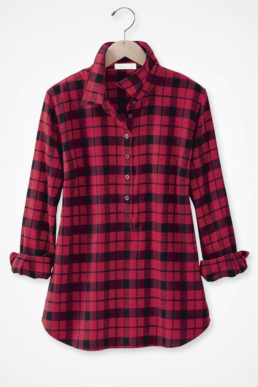 Festive Celebration Plaid Tunic