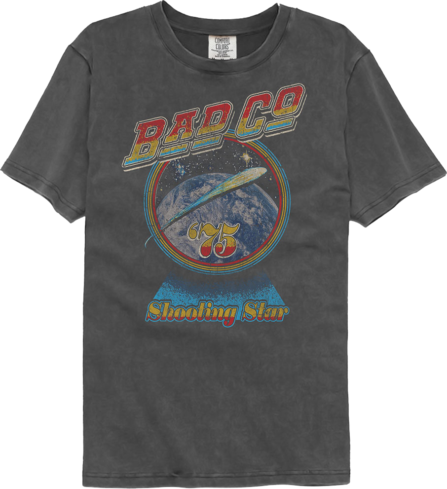 Shooting Star '75 Bad Company Comfort Colors Brand T-Shirt