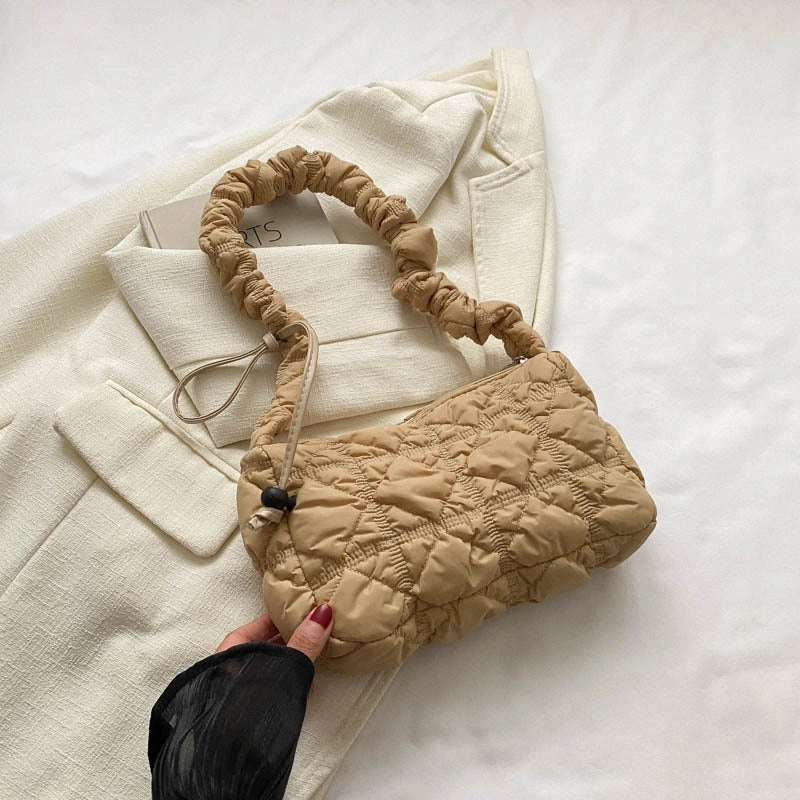 Women's Medium Special Solid Color Streetwear Zipper Underarm Bag