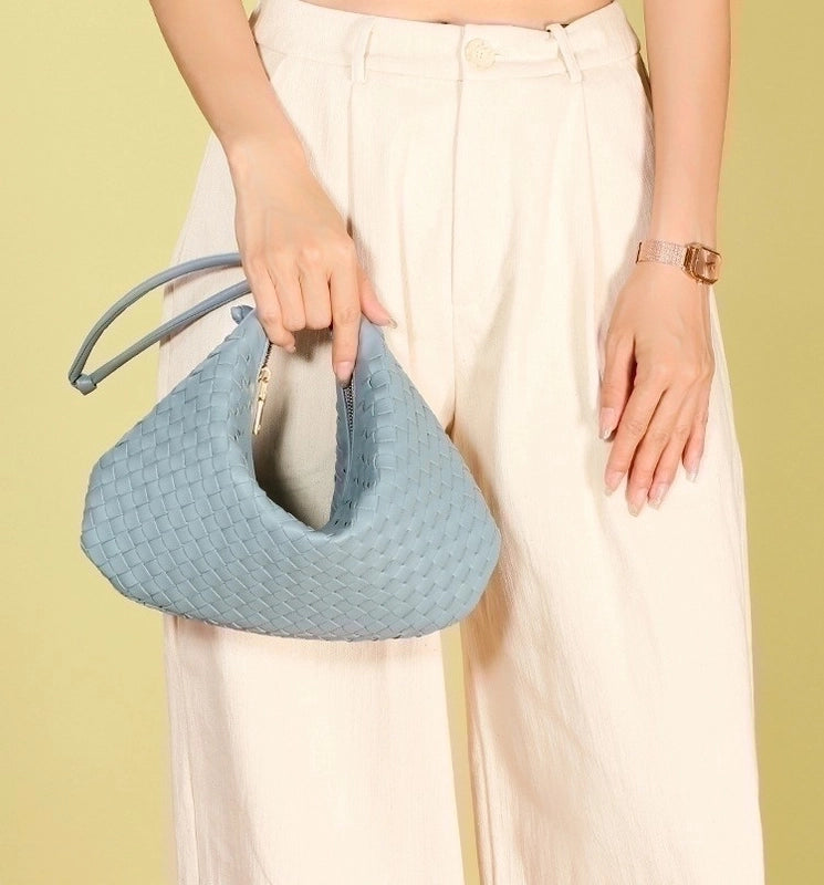 Women's Large All Seasons Pu Leather Solid Color Streetwear Dumpling Shape Zipper Underarm Bag